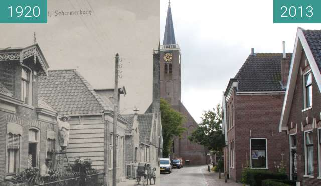 Vorher-Nachher-Bild von Westeinde in Schermerhorn zwischen 1920 und 06.08.2013