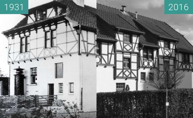 Vorher-Nachher-Bild von Bahnhof Wulffskotten Hasbergen. zwischen 1931 und 24.02.2016