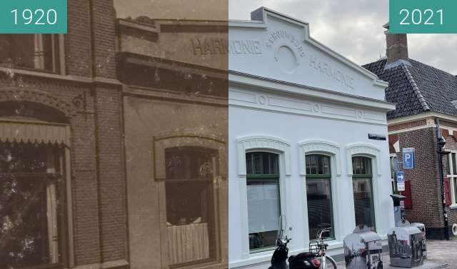 Before-and-after picture of Theater Harmonie 1920-2021 between 1920 and 2021-Mar-23