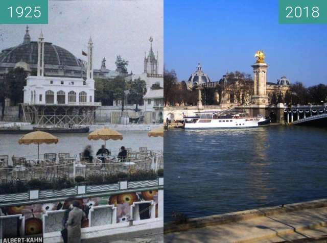 Image avant-après de Quai des Champs-Elysées entre 12 mai 1925 et 24 fév. 2018