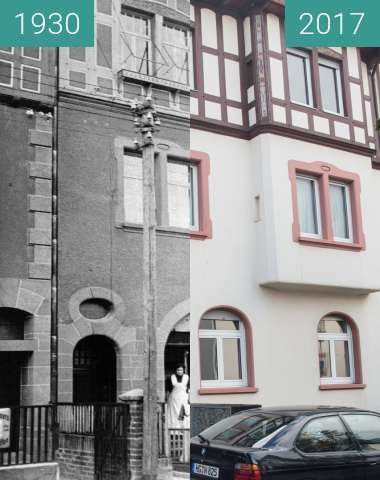 Before-and-after picture of Bad Homburg Gonzenheim, Frankfurter Landstr 110 between 1930 and 2017-Oct-03