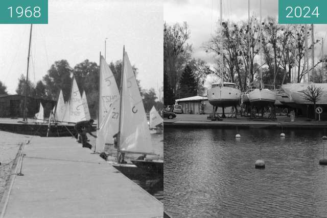 Vorher-Nachher-Bild von Przystań JK AZS zwischen 1968 und 10.04.2024