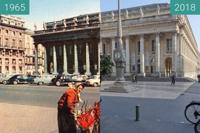 Image avant-après de Grand Théâtre Bordeaux entre 15 avr. 1965 et 21 fév. 2018