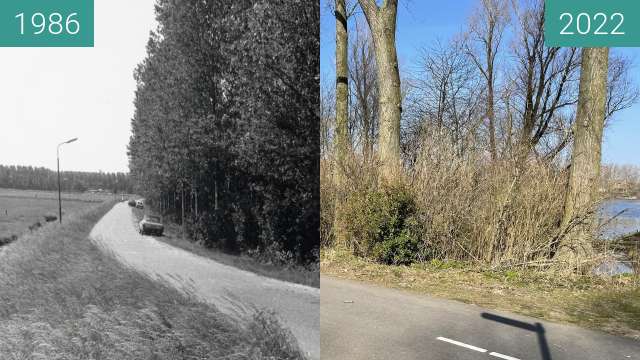 Image avant-après de Jadeweg / Oude Heilooërdijk 1986-2022 entre 1986 et 10 mars 2022