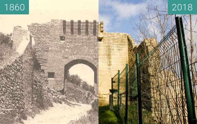 Vorher-Nachher-Bild von Porte du Fort Saint Chamas  zwischen 1860 und 01.02.2018