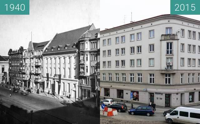 Vorher-Nachher-Bild von Aleje Marcinkowskiego zwischen 1940 und 2015