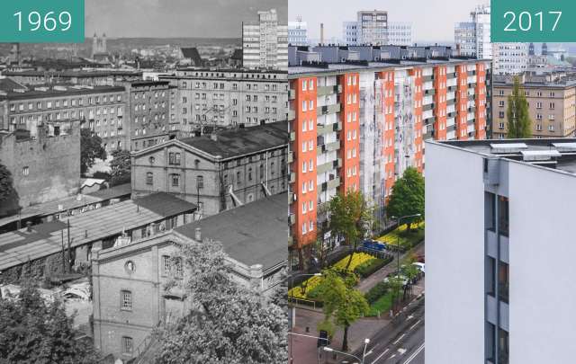 Vorher-Nachher-Bild von Ulica Powstańców Wielkopolskich zwischen 26.08.1969 und 29.04.2017