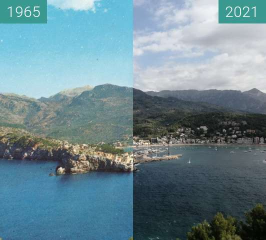 Before-and-after picture of Far de sa Creu between 1965 and 2021-Oct-13