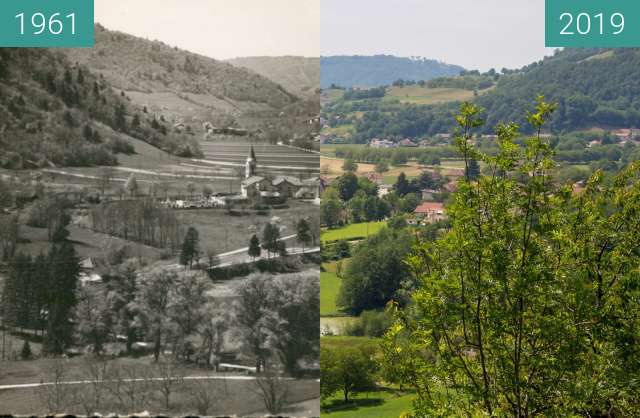 Vorher-Nachher-Bild von Le village depuis Pied Barlet zwischen 1961 und 18.06.2019