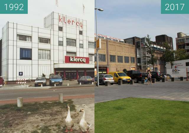 Before-and-after picture of Former Ringers chocolate factory between 1992-Mar-17 and 2017-Aug-23