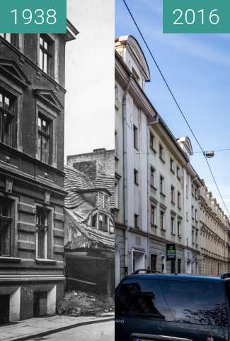 Vorher-Nachher-Bild von Ulica Za Bramką zwischen 1938 und 2016