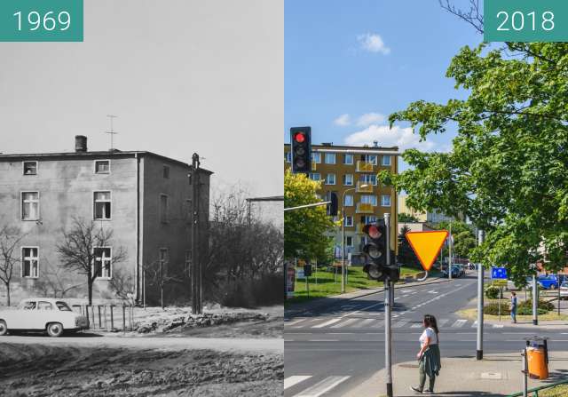 Vorher-Nachher-Bild von Ulica Zagonowa zwischen 1969 und 2018