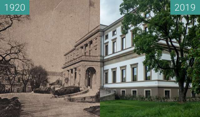 Vorher-Nachher-Bild von Stuttgart - Wilhelmspalais zwischen 1920 und 12.05.2019