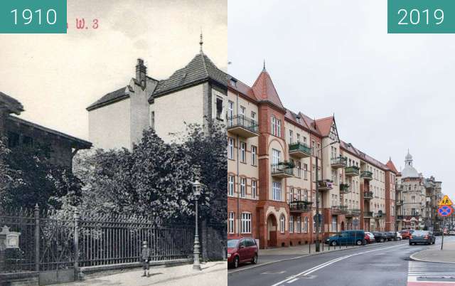 Vorher-Nachher-Bild von Ulica Matejki zwischen 1910 und 12.01.2019