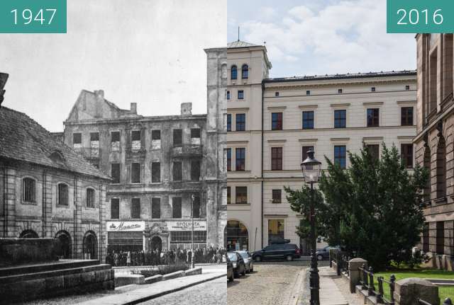 Vorher-Nachher-Bild von Ulica Ludgardy zwischen 1947 und 27.07.2016