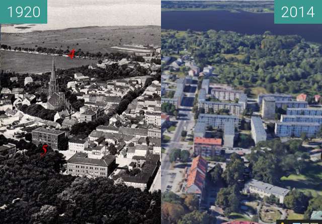 Vorher-Nachher-Bild von Dąbie-Altdamm 1940-2011 zwischen 1920 und 2014