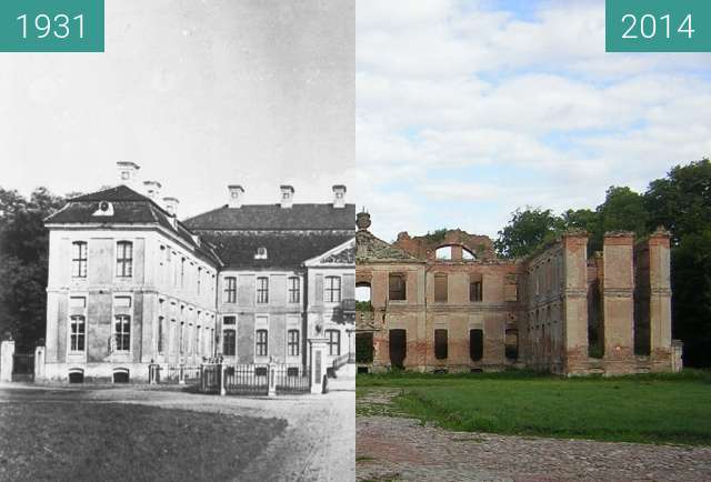 Vorher-Nachher-Bild von Pałac w Kamieńcu zwischen 1931 und 2014