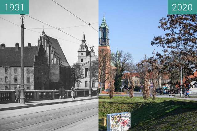 Vorher-Nachher-Bild von Most Chrobrego zwischen 1931 und 2020