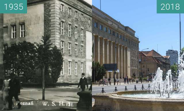 Vorher-Nachher-Bild von Aleja Niepodległości zwischen 1935 und 2018