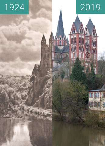 Before-and-after picture of Dom zu Limburg an der Lahn, 1924 between 1924 and 2019-Dec-26