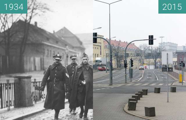 Image avant-après de Ulica Kościuszki entre 17 fév. 1934 et 2015