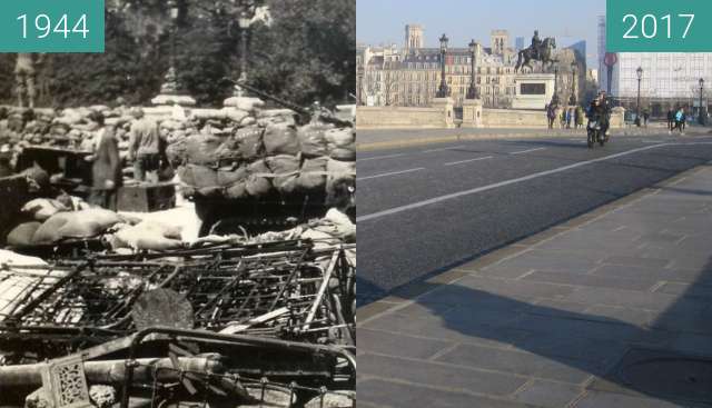 Image avant-après de Pont Neuf (Liberation of Paris) entre 08.1944 et 26 jan. 2017