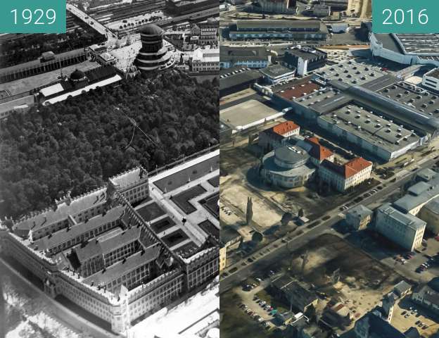 Vorher-Nachher-Bild von Poznań International Fair zwischen 1929 und 2016