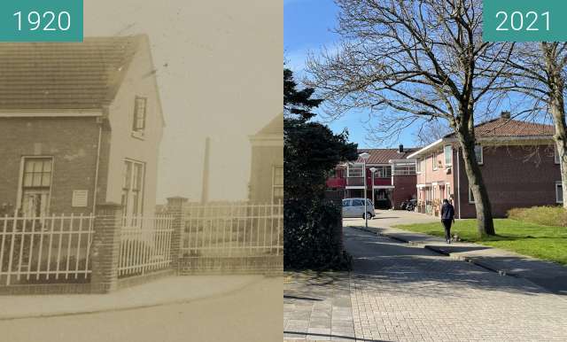 Before-and-after picture of Rijks Tuinbouw-Winterschool between 1920 and 2021-Mar-30