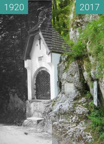 Vorher-Nachher-Bild von Kapelle "Maria an der Ketten" Aschau im Chiemgau zwischen 1920 und 03.06.2017