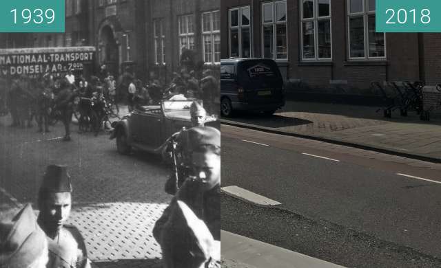 Before-and-after picture of Alkmaar Mobilization Dutch Soldiers between 1939 and 2018-Apr-11