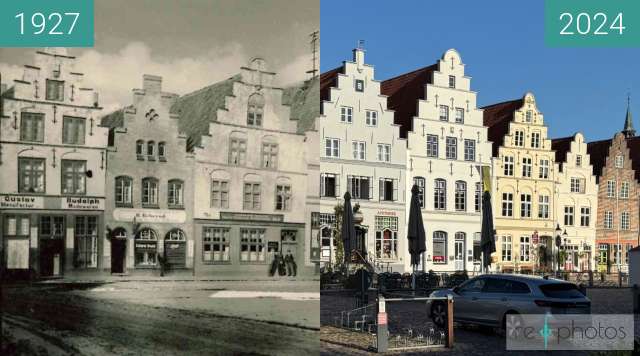 Vorher-Nachher-Bild von Friedrichstadt Am Markt zwischen 1927 und 10.09.2024