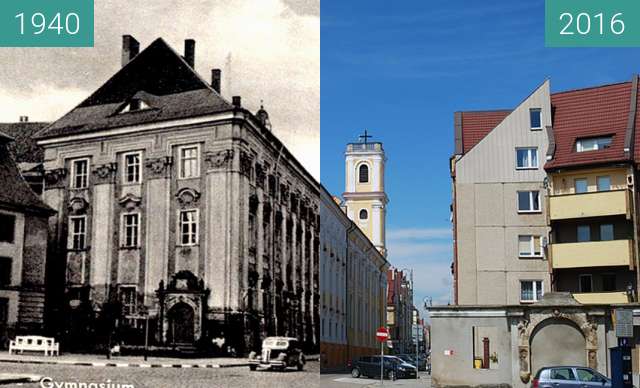 Vorher-Nachher-Bild von Jesuitenkirche zwischen 1940 und 2016