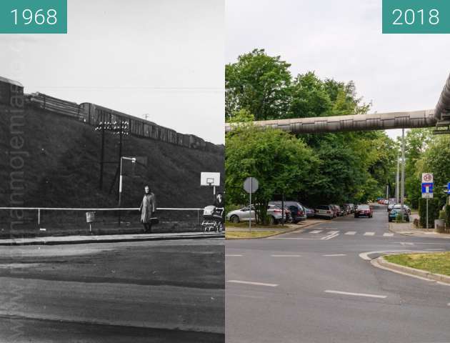 Vorher-Nachher-Bild von Ulica Grudzieniec zwischen 1968 und 2018