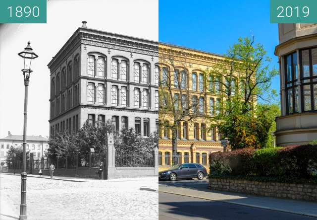 Image avant-après de Universitäts- und Landesbibliothek Sachsen-Anhalt entre 1890 et 19 avr. 2019