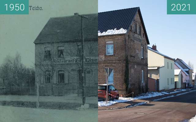 Image avant-après de Restaurant zur Eisenbahn Teicha entre 1950 et 31 jan. 2021