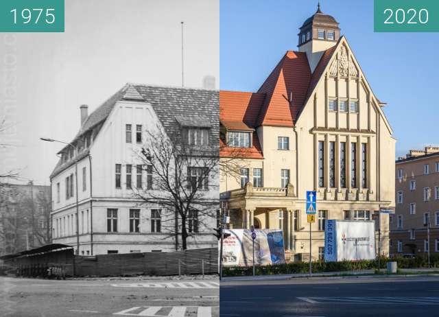 Vorher-Nachher-Bild von Aleja Niepodległości zwischen 1975 und 04.04.2020