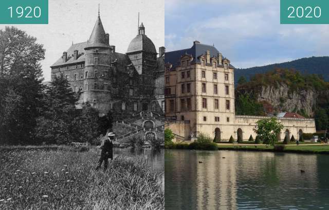 Image avant-après de Chateau de Vizille entre 1920 et 08.2020