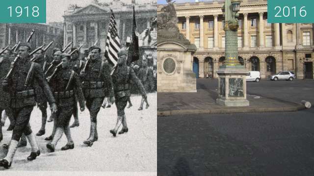 Image avant-après de Place de la Concorde entre 4 juil. 1918 et 4 jan. 2016