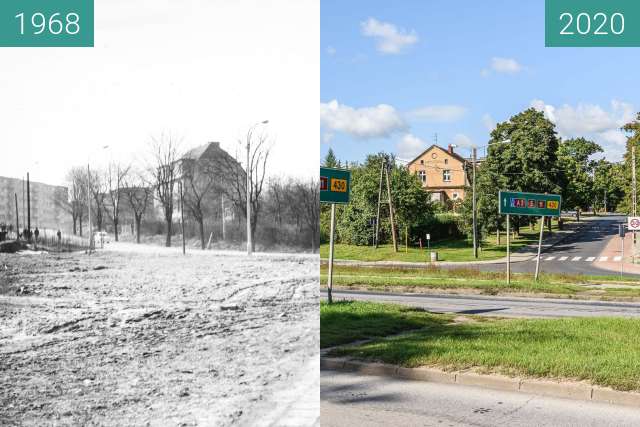 Before-and-after picture of Ulica Czechosłowacka between 1968 and 2020-Sep-10