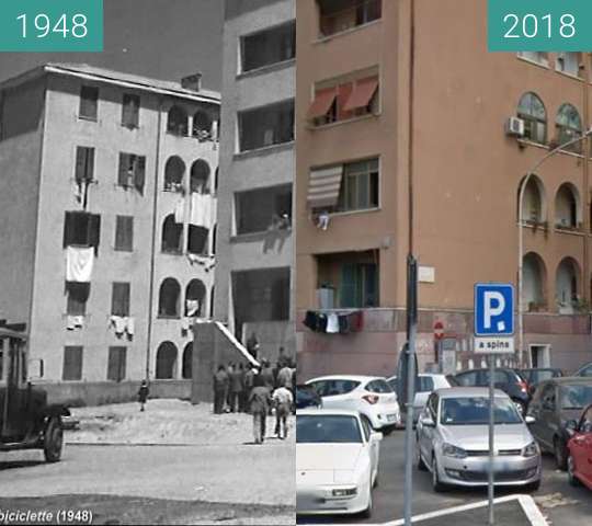 Vorher-Nachher-Bild von Rome: Ladri di Biciclette 70 years on #2 zwischen 1948 und 2018