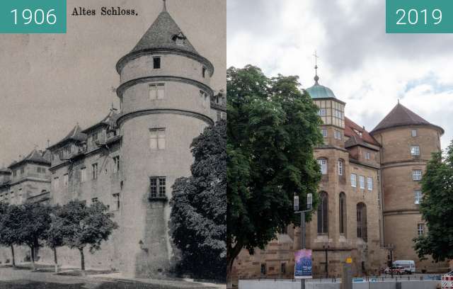 Vorher-Nachher-Bild von Stuttgart - Altes Schloss zwischen 1906 und 23.06.2019